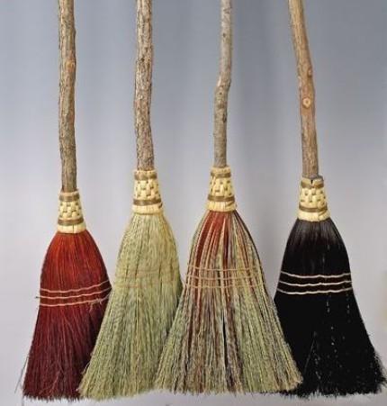 زفاف - Kitchen Broom in your choice of Natural, Black, Rust or Mixed Broomcorn