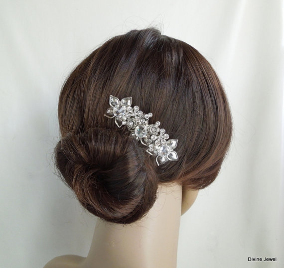 زفاف - Wedding Hair Comb,Bridal Wedding Hair Comb,Pearl Bridal Hair Comb,Bridal Rhinestone Hair Comb,Pearl,Vintage Wedding Jewelry,Floral,,ASTER