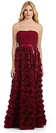 زفاف - Aidan Aidan Mattox Strapless Rosette Gown