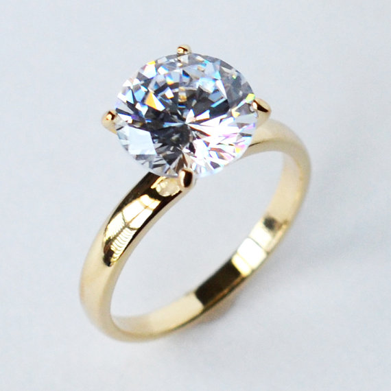 Mariage - cz ring, cz wedding ring, cz engagement ring, cubic zirconia engagement ring, round cut, anniversary ring size 5 6 7 8 9 10 - MC108118G1AZ