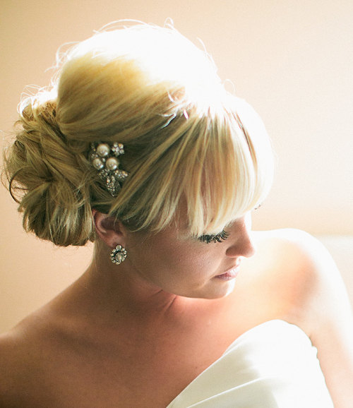 Wedding - Bridal Hair Comb,Pearl Bridal Hair Comb,Ivory or White Pearls,Rhinestone Hair Comb,Rhinestone Bridal Hair Comb,Bridal Jewelry,Pearl,SHARON