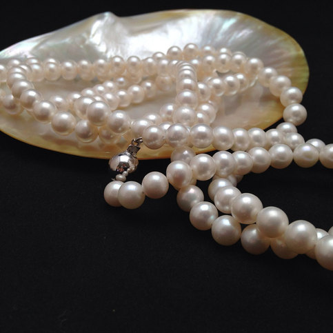 زفاف - Long Pearl Necklace, Genuine Pearl Necklace, 48 Inches, AA Pearl Necklace, Opera Pearl Necklace, Pearl Necklace from ADARNA GALLERY