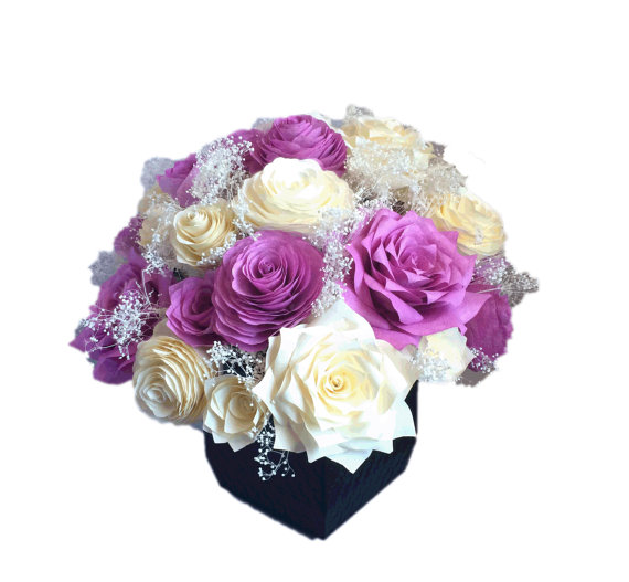 Свадьба - Orchid Peony and Rose centerpiece, Wedding decor, Ivory Reception decor, Baby shower decor, bridal shower decor, Bridal table floral decor
