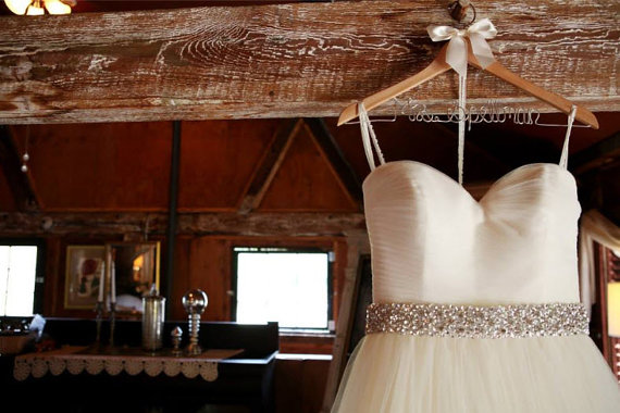 زفاف - Rhinestone Floral Bridal Sash - Wedding Dress Belt