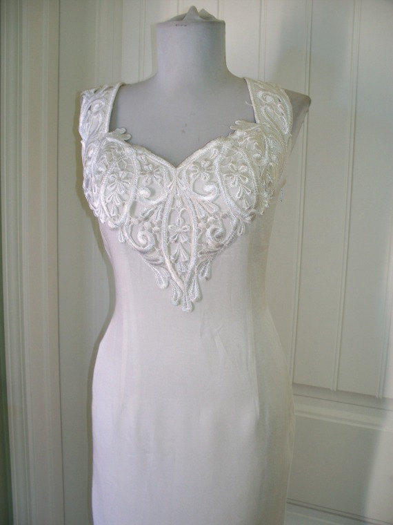 Mariage - Vintage 1980s Jessica McClintock Wedding dress with small train