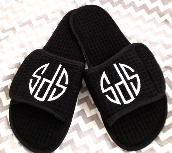 Mariage - Monogrammed  Slippers