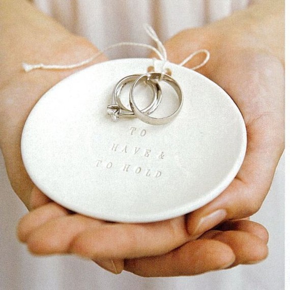 Wedding - To Have And To Hold Ring Bearer Bowl by Paloma's Nest, wedding ring holder, jewelry dish for ringbearer