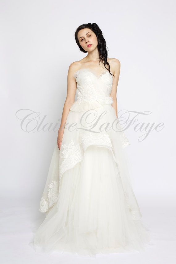 Hochzeit - Swan Song - Romantic Silk Organza And Tulle Wedding Gown