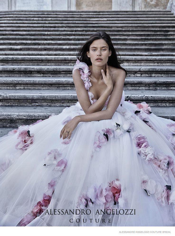 Mariage - Bianca Balti Stuns In Wedding Gowns For Alessandro Angelozzi Couture 2015 Bridal Shoot