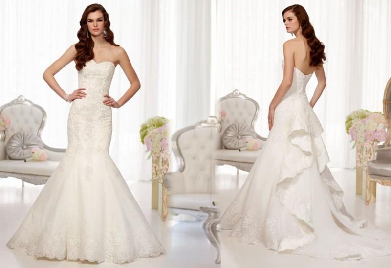 Wedding - Charming Wedding Dresses 2015 Sleeveless Lace Garden Mermaid Sweetheart Applique Sleeveless Chapel Train Bridal Gowns Dress High Quality Online with $129.06/Piece on Hjklp88's Store 