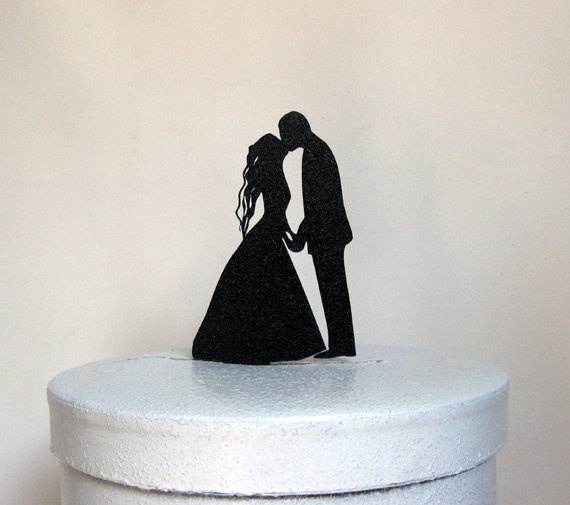 Свадьба - Wedding Cake Topper - First Kiss