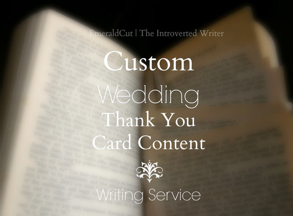 زفاف - Custom Wedding Thank You Card Content Writing Service / Help with Writing Quality Words of Thanks for Engagement Bridal Shower Wedding Gifts