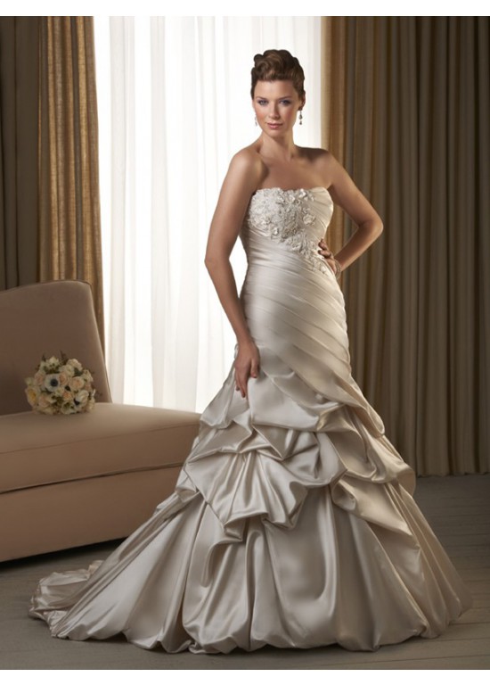 زفاف - New Style Court Train Pick Up Skirt Lace-up Mermaid/Trumpet Bridal Luxury Wedding Dress