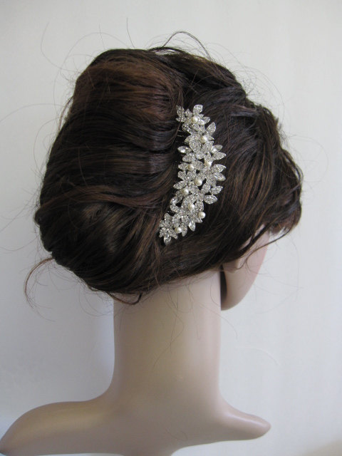 Свадьба - Vintage Style bridal hair comb wedding headpiece wedding hair accessories wedding hair comb pearl wedding comb wedding hair jewelry bridal