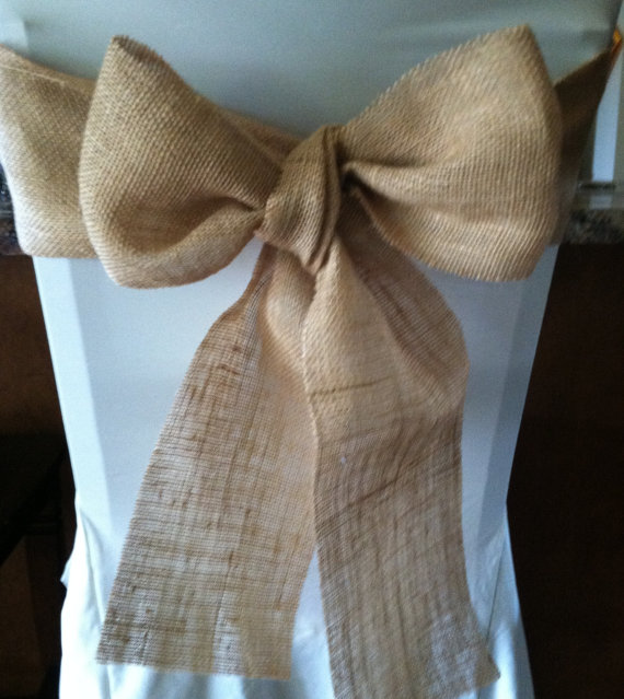Свадьба - Burlap Chair Sashes - Great for a Wedding or other Special Event