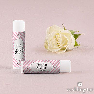 Hochzeit - "Candy Stripe" Personalized Lip Balms