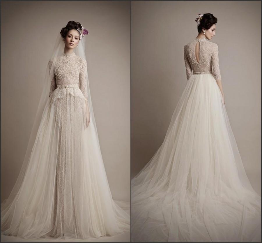 cheap bridal gowns with sleeves
