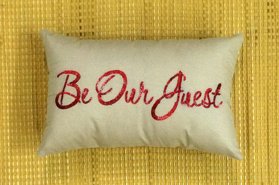 Hochzeit - 10% OFF Be Our Guest Pillow Cushion Lumber Embroidered Guest Room Pillow Welcome Gift Wedding Ceremony Decor in All Sizes And Colors