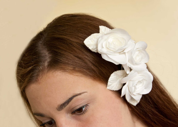 Hochzeit - Wedding bridal hairpiece Bridal fascinator Wedding headpiece Bridal hair accessory Wedding fascinator