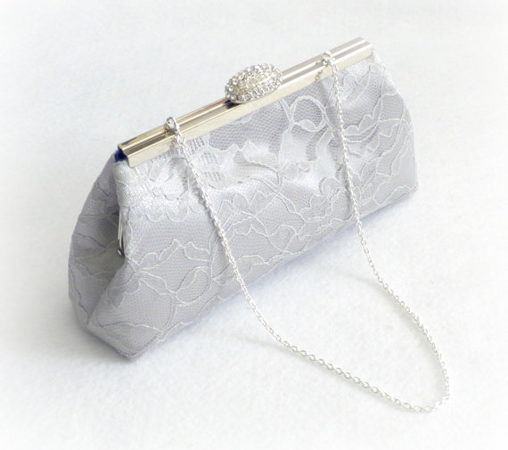 Wedding - Holiday Gifts, Gifts For Her, Gift Ideas, Bridesmaid Gift Clutch Silver Platinum Grey and Royal Blue Bridal Clutch Wedding Clutch, Weddings