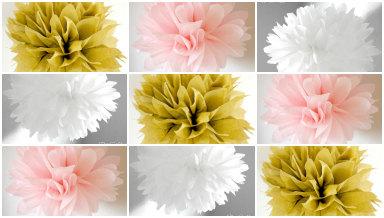 Hochzeit - Baby First Birthday Decor - Pink and Gold Birthday -  Blush Pink Gold Bridal Shower - Blush Pink Decor