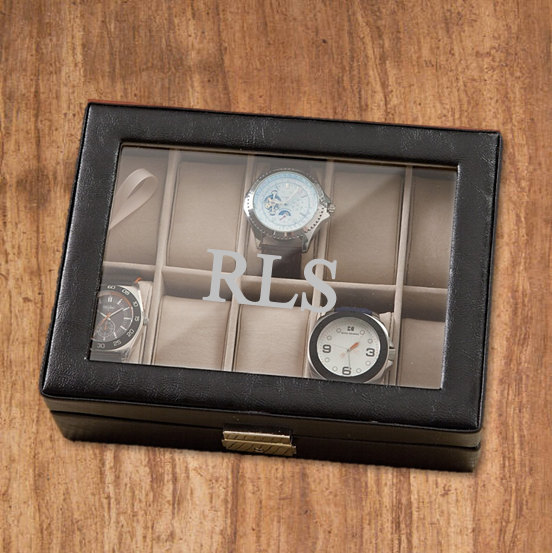 Mariage - Men's Watch Box - Personalized, Engraved Groomsmen Gift, Birthday Gift for Him, Wedding Gift, Father's Day