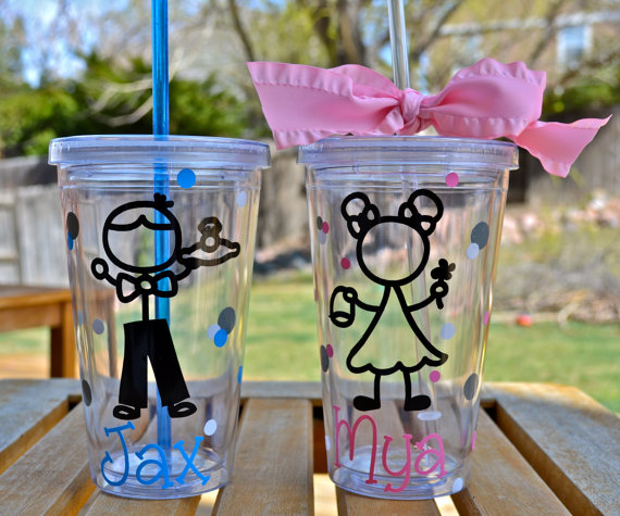 Hochzeit - Ring bearer and Flower girl Personalized Tumblers, Ring Bearer and Flower girl Gifts, Wedding Party gifts, One cup