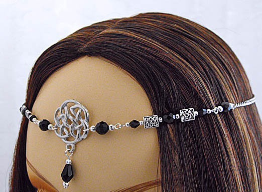 Mariage - CUSTOM color Celtic Elven Bridal tiara wedding Rhiannon CIRCLET head piece SCA