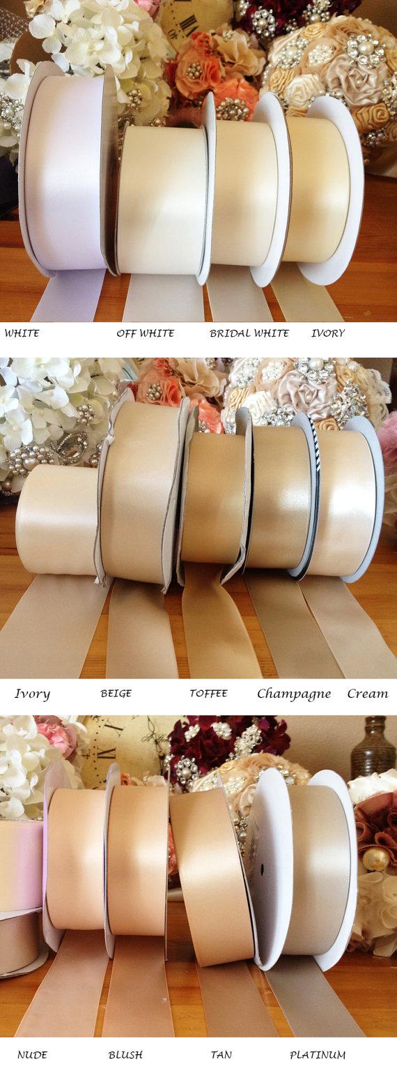 زفاف - Ribbon swatches / samples  - check ribbon color for your Rhinestone Bridal belt