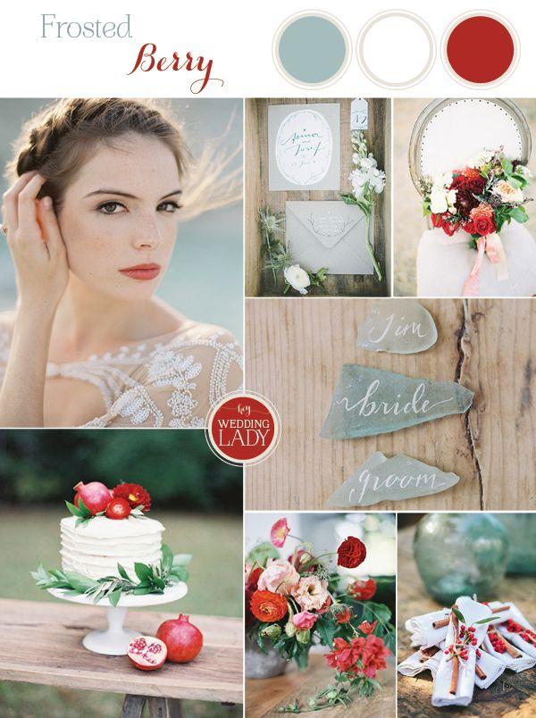 Mariage - Frosted Berry – A Twist On A Classic Winter Palette In Sea Glass And Pomegranate