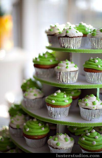 Wedding - Baby Shower - Green And White Theme