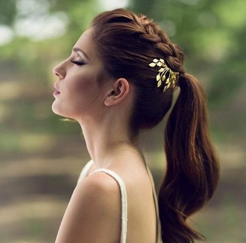 زفاف - Ivy Comb, Bridal Hair Accessories, Wedding Hair Piece, Golden Leaves Comb, Hand Made, For Her, Bridesmaid Jewelry, Fairy Comb, Greek Goddess