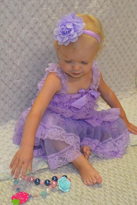 Свадьба - SALE!! Adorable Lilac Lace Dress-Baby-Toddler-1st Birthday Dress-Photograpy prop-Flower girl dress