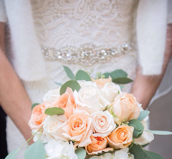 زفاف - Crystal Pippa Bridal Wedding Dress Sash