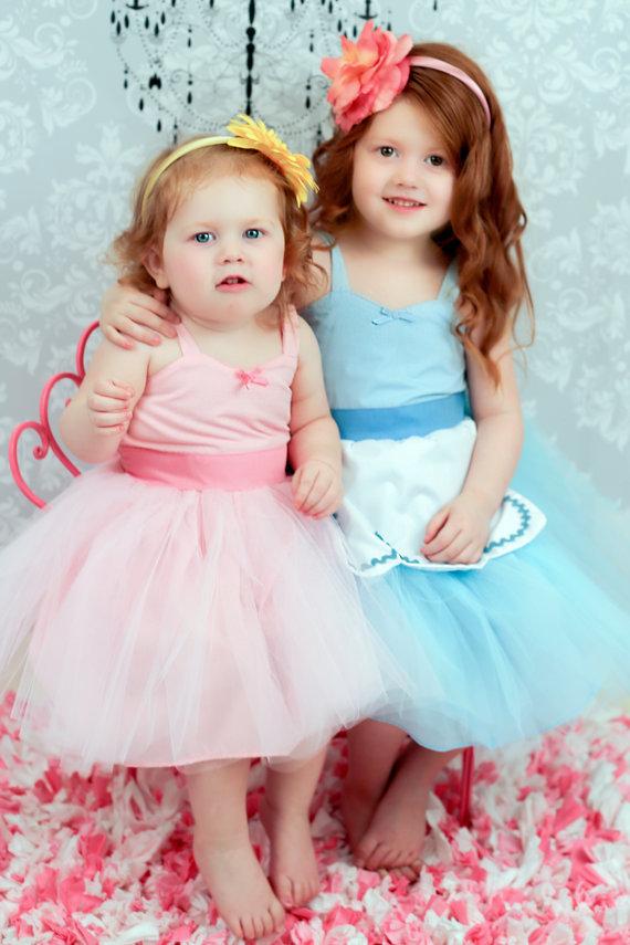 Mariage - FLOWER GIRL DRESS  Light blue or pink dress girls r tutu dress