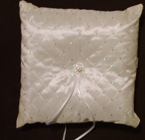 Hochzeit - ring bearer pillow custom made elegant ivory