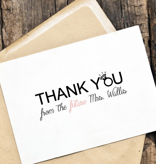 Hochzeit - Printable DIY Thank You Card for weddings, engagement party, bridal shower