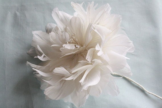 زفاف - Feather Flower Tutorial, How to Make Feather Flowers, Feather Peony, Wedding Bouquet, Bridal Hair Flowers, Photography Prop, Wedding Decor