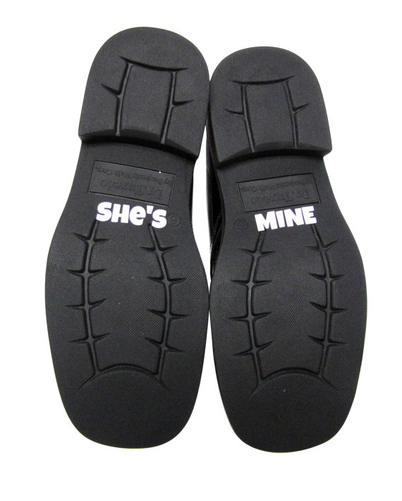 Mariage - She's Mine Groom Shoe Stickers - Bride and Groom Shoe Stickers - Wedding Shoe Stickers