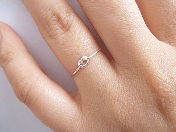 Mariage - Sterling Silver Knot Ring - Bridesmaid Ring  - Tie the Knot Ring - Friendship Ring - Promise Ring - Best Friend Ring - Mother Ring