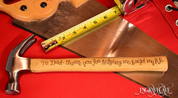 زفاف - Engraved and Personalized Hammer with phrase, name, monogram for Dad Father of Bride Groom Groomsmen Valentine's Day Father's Day Grandpa