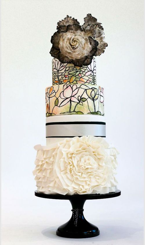 Wedding - Stained-Glass Wedding Cakes