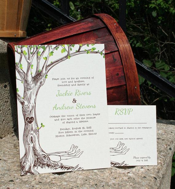 Wedding - Giving Tree Wedding Invitations - DEPOSIT