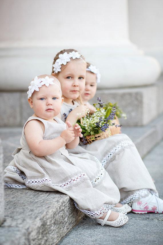Hochzeit - Rustic flower girls dresses