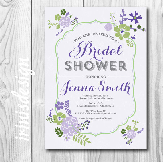 زفاف - Lavender Bridal Invitation 