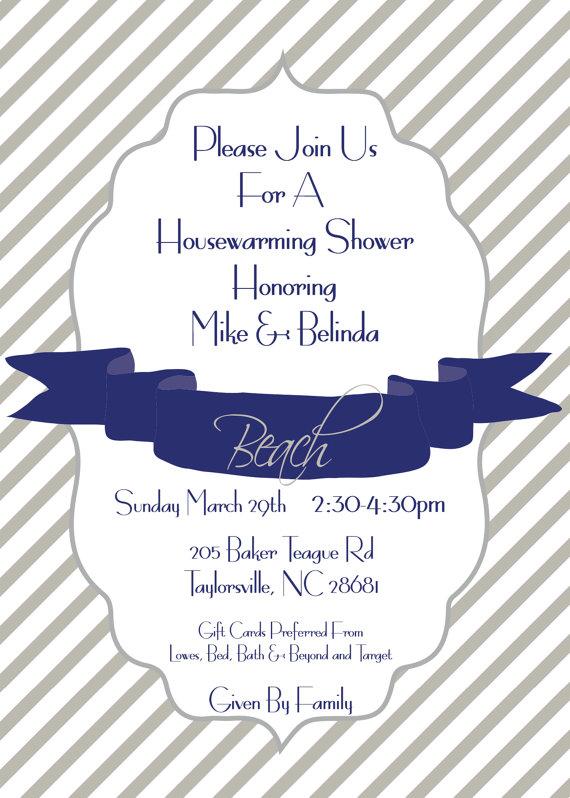Wedding - Housewarming Shower, Bridal Luncheon, Customizable Invitation