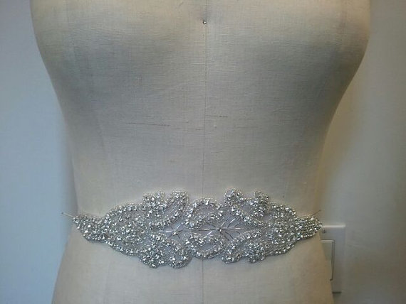 زفاف - SALE - Wedding Belt, Bridal Belt, Sash Belt, Crystal Rhinestone - Style B1001