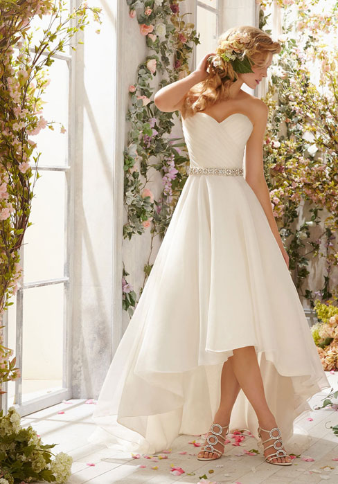 Wedding - Sweetheart Natural Waist Asymmetric Length Wedding Dress