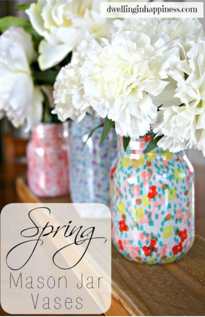 زفاف - Spring Mason Jar Vases