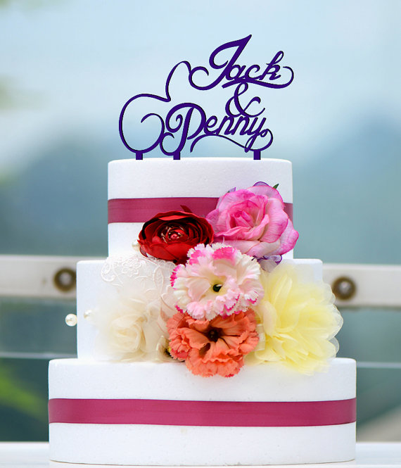 زفاف - Wedding Cake Topper Monogram Mr and Mrs cake Topper Design Personalized with YOUR Last Name M018